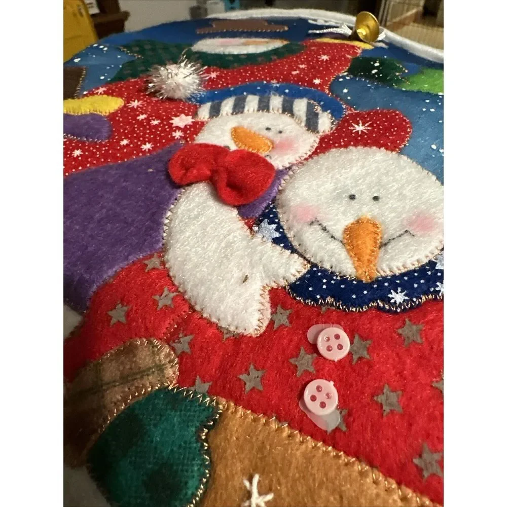Lot of 4 3D Snowman Sleigh Bird House Christmas Stockings Penguin EUC